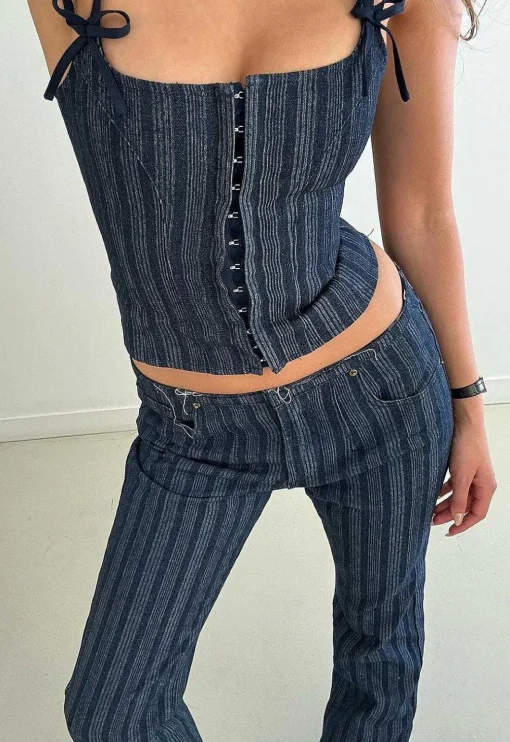 Charismatic Denim Corset