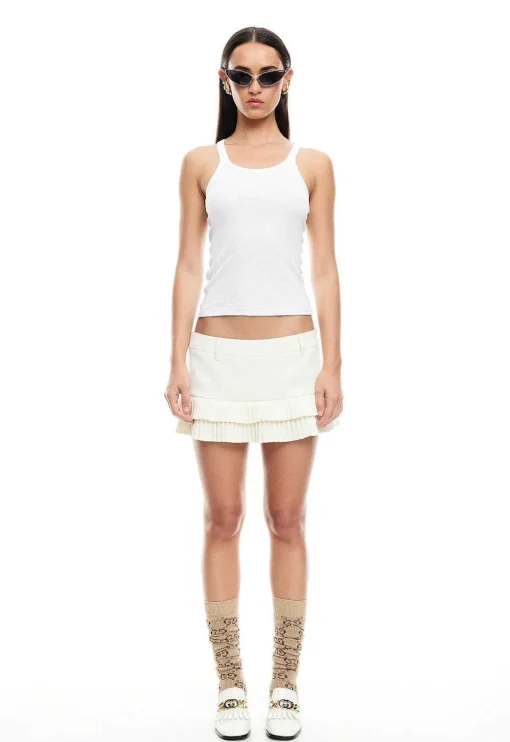 Double Ruffle Mini Skort