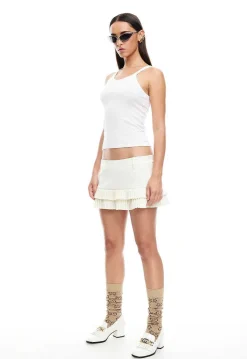 Double Ruffle Mini Skort