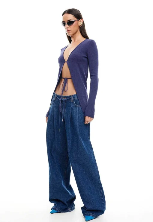Slouched Tie Up Jean