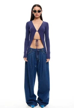 Slouched Tie Up Jean