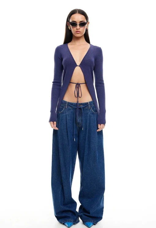 Slouched Tie Up Jean