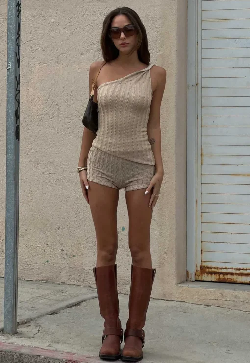 Unveiling One Shoulder Top